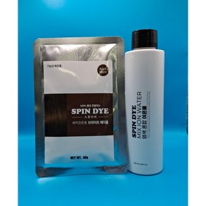 친환경 허브곡물 스핀다이염모제와 혼합이온물(두피케어) 1세트 기능성화장품 3가지 샘플 증정, 다크메이플+이온물