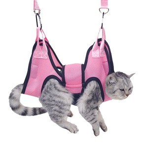 바람펫 반려동물 미용 해먹 강아지 고양이 발톱 관리 L, 1개, 핑크
