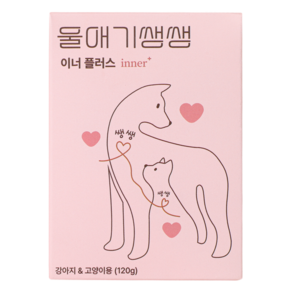 울애기쌩쌩 이너플러스 반려동물 종합영양제 기관지 심장 신장 간 케어, 60정, 2개