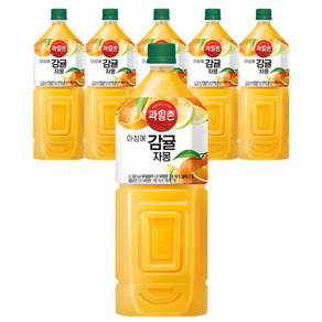 해태htb 과일촌 아침에 감귤자몽, 6개, 2L