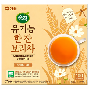 순작 유기농 한 잔 보리차, 1.5g, 100개입, 1개