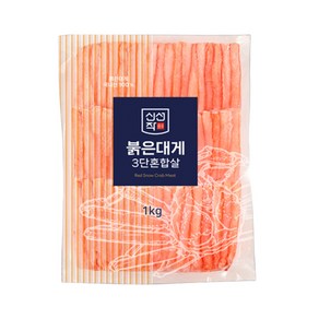 [신선작] 홍게 붉은대게 3단 혼합살 (3단 파지살) 1kg, 1개