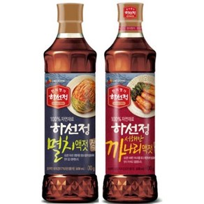 (상온)cj제일제당(주) 하선정까나리액젓400gx1개+하선정멸치액젓400gx1개 액젓, 400g, 1세트