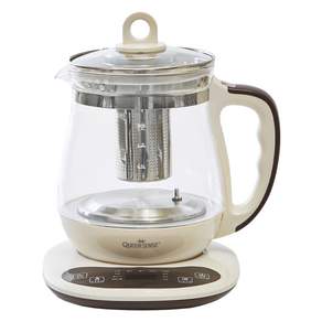 퀸센스 글라스 전기 티포트 아이보리 1.8L