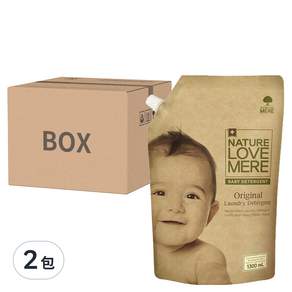 NATURE LOVE MERE 嬰幼兒衣物洗衣精補充包 草本花香 1.3L 2包