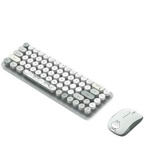 hoco. K7 토끼 2.4GHz 저소음 무선 키보드 마우스 세트, 그레이, 일반형