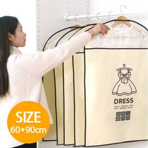 옷장정리 옷커버 옷장 행거 부직포 ( 60*120 cm) 5매입, 5개입, 1세트
