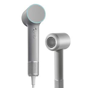 VoltMate 고속 헤어 드라이어 BLDC 모터 음이온 마카롱 +자기흡입송풍구, 그레이