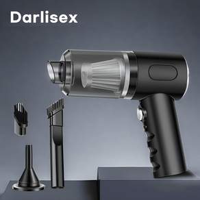 Darlisex 휴대용 에어건 무선 다기능 차량용 청소기 AS-228, 블랙