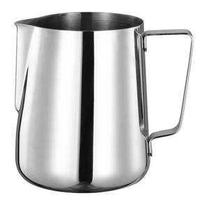 Mojia 스테인리스 밀크저그 350ml, 실버, 1개
