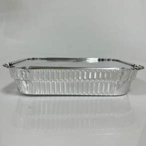 삼아 은박 도시락 500ml 뚜껑있는 쿠킹도시락 일회용 소풍 김밥 포장 반찬통, 1세트, 10개입