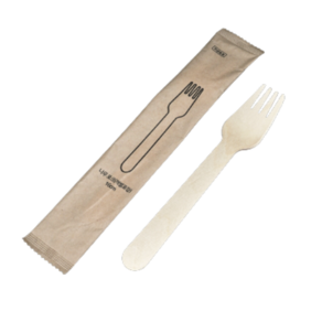 일회용 나무 커틀러리 나이프 포크 스푼 개별포장 1봉 100개입, 나무 포크16cm 개별포장, 1개