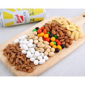 바다푸드 종합안주6종 견과류 아몬드 커피 땅콩 바나나칩 초코볼 맥주안주 마른안주, 500g, 1개