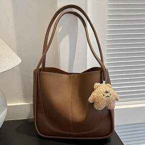 투니스 여성 대용량 빈티지 캐주얼 숄더백 펜던트 포함