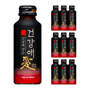 익수 건강애 산삼배양근 홍삼 산삼 드링크 건강음료, 10개, 100ml