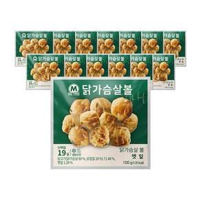 미트리 닭가슴살 볼 깻잎, 100g, 14개