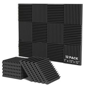 방음재 흡음판 30cmx30cmx2.5cm, 블랙 비접착, 12개
