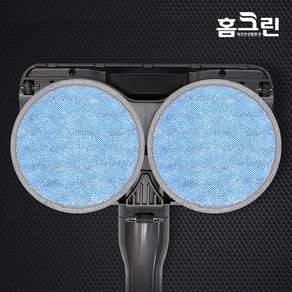 홈크린 원형 물걸레 극세사 패드 원형 1set(2매입) 극세사걸레 국내생산(휴스톰걸레 / 스윙패드 / 오토싱걸레 / 코드제로 /제트), 1개