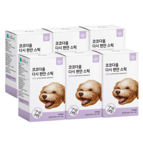 코코다움 다시 편안 스틱 강아지 영양제, 호흡기/기관지, 6개, 30회분