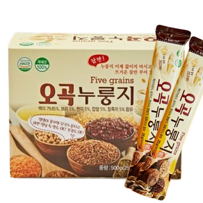 100%국산 구수하고 든든한 오곡누룽지스틱 /숭늉차/누룽지차/누룽지물, 500g, 1개
