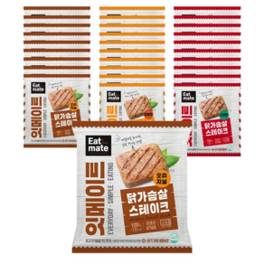 [랭킹닭컴] 잇메이트 닭가슴살 스테이크 3종 혼합, 100g, 30개