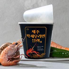 제철진미 제주 딱새우라면 블랙 68g 로스팅 딱새우 특제스프 깊고 진한 뚝배기맛, 12개