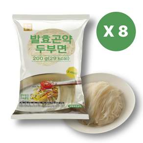 [밀면같은 식감의 냄새없고 고소한 저칼로리 저탄수화물] 발효곤약 두부면, 8개, 200g