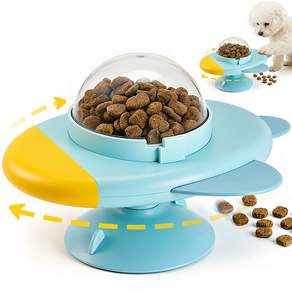 Zaxnouvi 강아지 노즈워크 장난감 반자동 360도 회전 지능개발 간식 장난감, 1개, 스카이블루