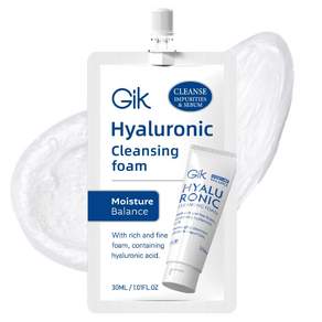 GIK 소듐 히알루로닉 촉촉 수분 세안 파우치 클렌징 폼, 1개, 30ml