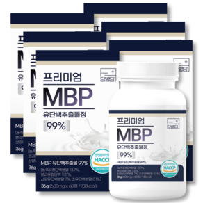MBP 유단백추출물 엠비피 99% 산양유 콘드로이친 1200 무부형제 HACCP 식약청인증, 6개, 60정