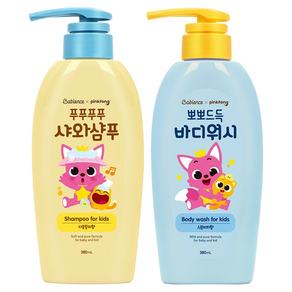 베비언스 핑크퐁 샤와샴푸 380ml + 바디워시 380ml
