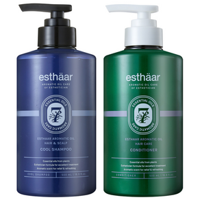 1+1대용량 애경 에스따르 탈모 쿨 샴푸 아로마틱 헤어 샴푸+탈모 스칼프 린스 500ml2개, 2개, 500ml