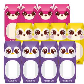 (대영)파스퇴르 꼬미루미 3종혼합125ml (딸기우유4입+바나나우유4입+믹스베리4입) 총12팩, 125ml, 12개