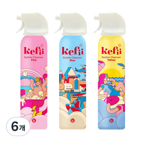 케피 유아 버블클렌저 3종 세트, 6개, 200ml