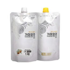 가미암라 천연 트리트먼트 칼라 크림 300g 두피자극완화+영양공급 신개념 염모제, 5N, 1세트