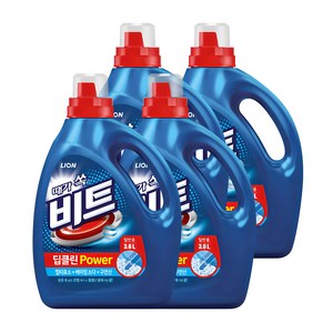 비트 딥클린파워 액체세제 일반 3L 용기, 4개