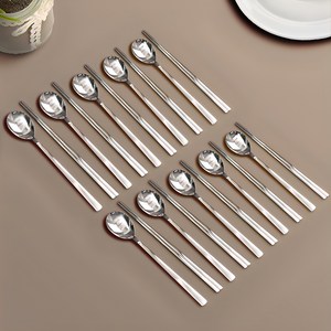 윌리브 국산 스텐 노바 수저세트, 실버, 숟가락 10p + 젓가락 10p, 1세트