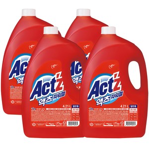 액츠 파워젤 일반용 액상세제 본품, 4.21L, 4개