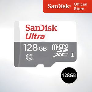 샌디스크 울트라 마이크로 SD 메모리카드 SDSQUNR, 128GB, 1개