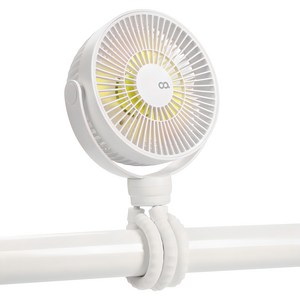 오아 라운드 멀티팬 휴대용 미니 소형 문어발 탁상용 유모차 선풍기, OFN-050WH, 화이트