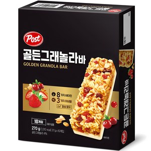 포스트 골든 그래놀라 밀크바, 270g, 1개