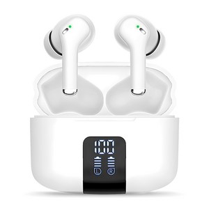 에스모도 ENC 노이즈캔슬링 커널형 LED 블루투스 5.4 무선 이어폰, SMODO-501, 화이트