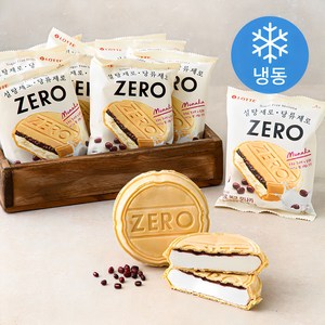롯데제로 밀크 모나카 샌드 (냉동), 140ml, 24개
