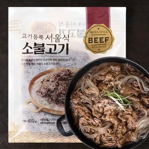 고기듬뿍 서울식 소불고기 500g + 전골용육수 80g + 당면 30g 세트 (냉장), 1세트