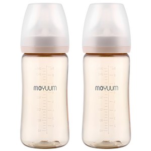 모윰 PPSU 올인원 젖병 트윈팩, 베이지, 270ml, 2개