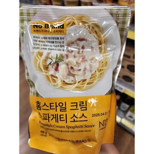 노브랜드 홈스타일 크림 스파게티 소스 400g 캠핑, 1개