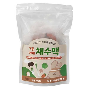 퍼기 이유식 어린이 채수팩 10개입, 야채맛, 100g, 1개