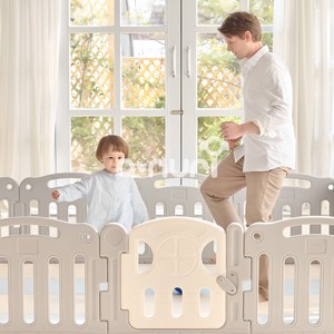 아누리 플레이 베이비룸 아기안전가드 울타리 세트 G, 베이지