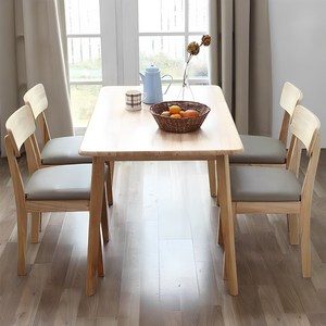 베스트리빙 캔버라 4인 원목 식탁, 내츄럴, 5인용