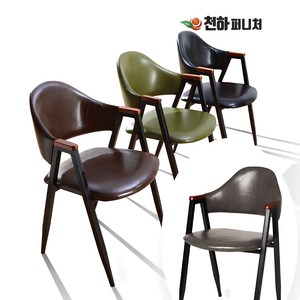 천하퍼니처 식탁의자 철제 카페 식당 업소용 인테리어 의자, 04비올렛W, 카키, 1개